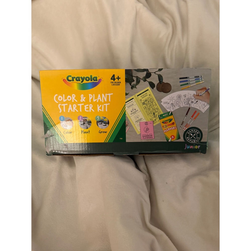 NEW Garden Republic Jr. Crayola Color and Plant Plant Growing Kits Starter Grow